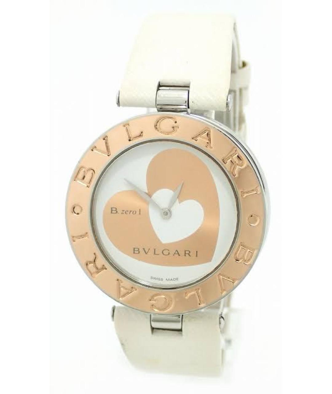 BVLGARI Белые часы из розового золота, фото 2