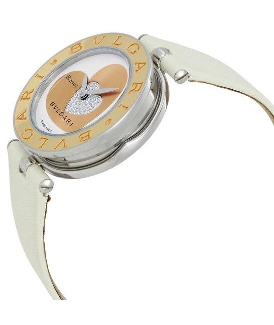 BVLGARI Белые часы из розового золота, фото 3