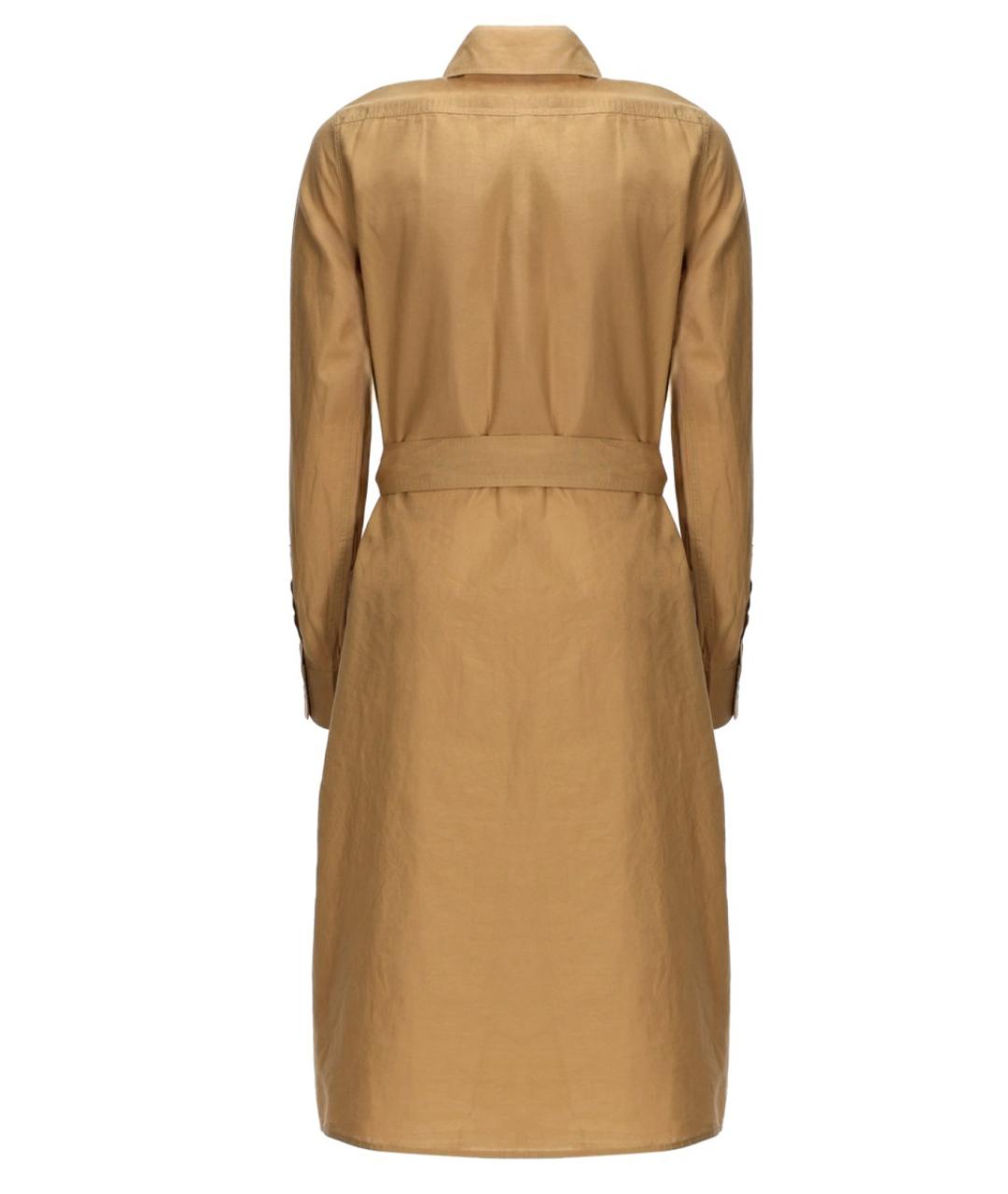 POLO RALPH LAUREN Бежевое хлопковое повседневное платье, фото 2