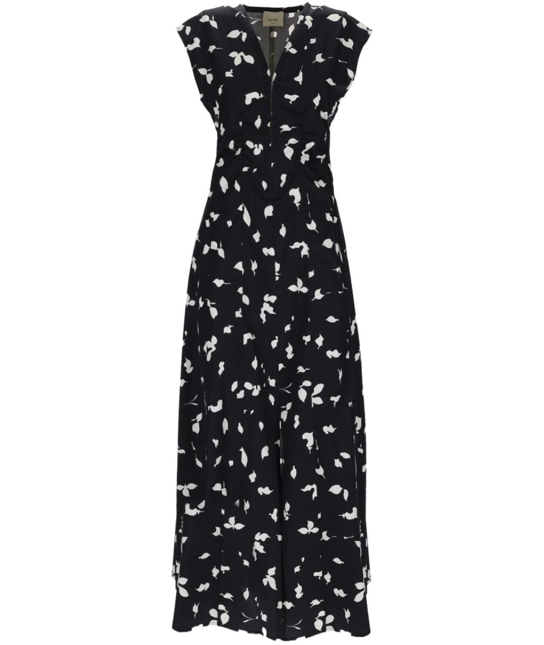 ALYSI Черное хлопковое повседневное платье, фото 1