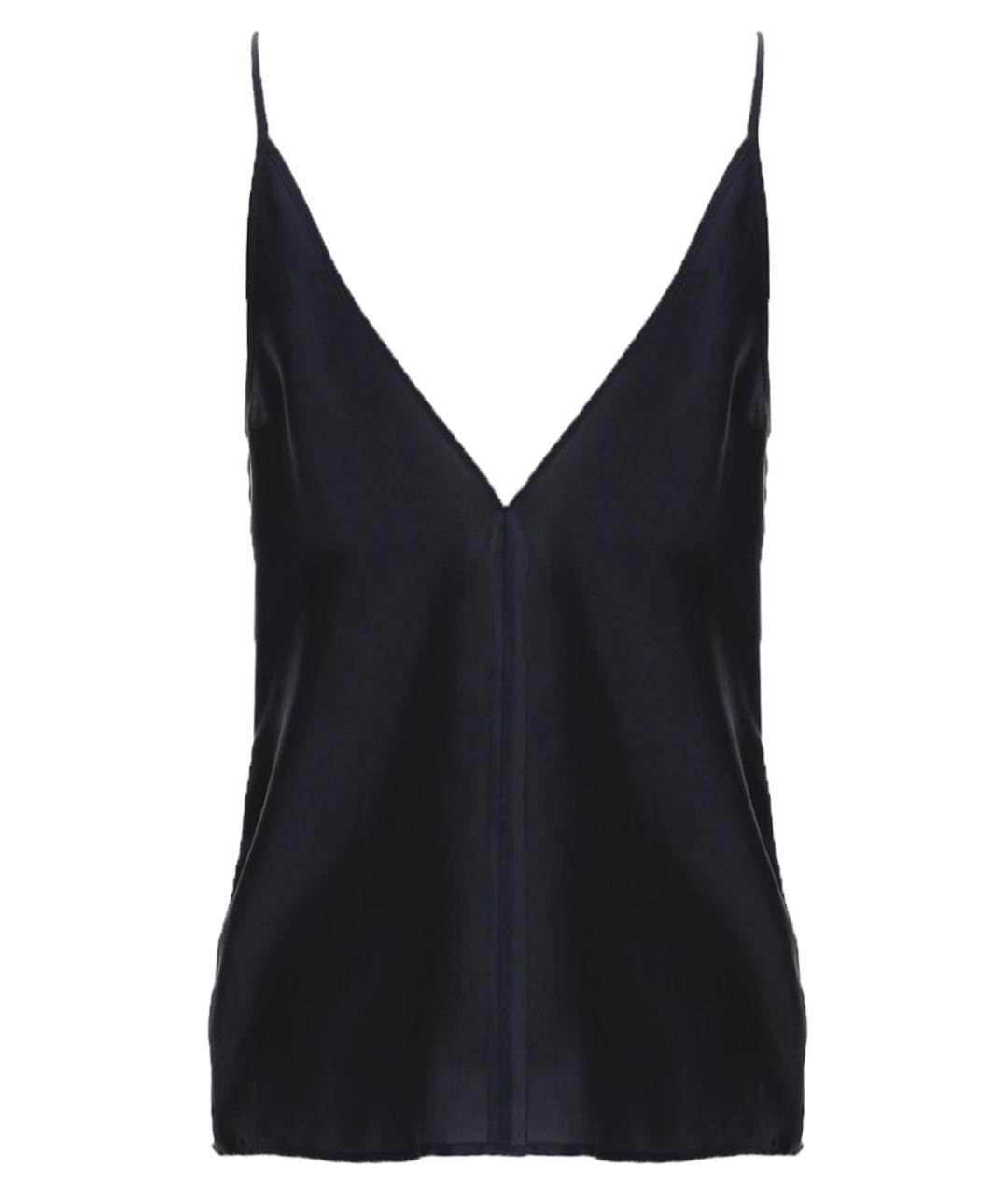 ALYSI Черная шелковая майка, фото 2