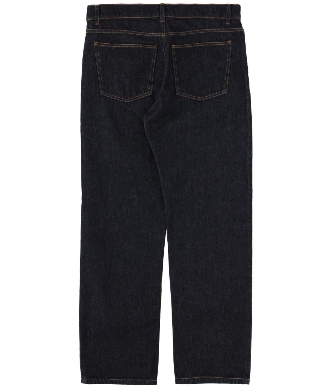 MOSCHINO Темно-синие хлопковые прямые джинсы, фото 3