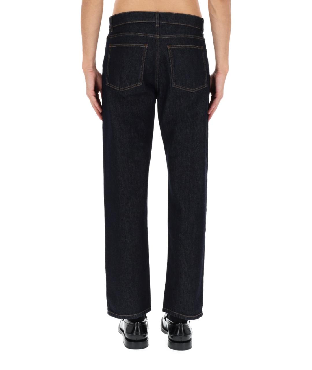 MOSCHINO Темно-синие хлопковые прямые джинсы, фото 5