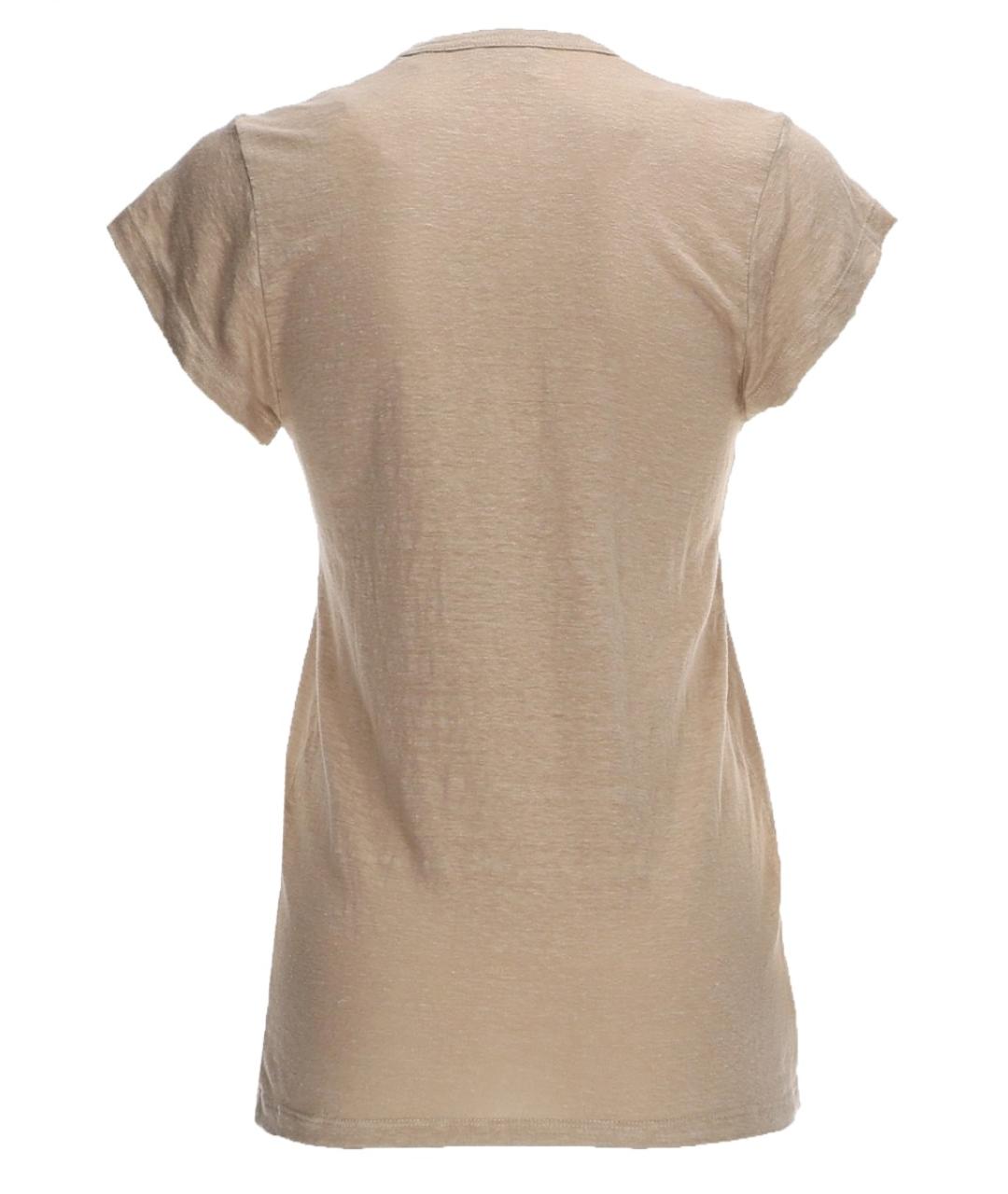ISABEL MARANT ETOILE Бежевая льняная футболка, фото 2