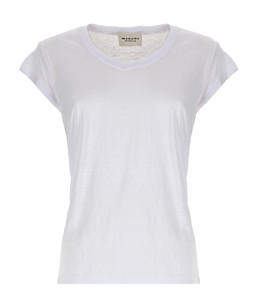 ISABEL MARANT ETOILE Белая льняная футболка, фото 1