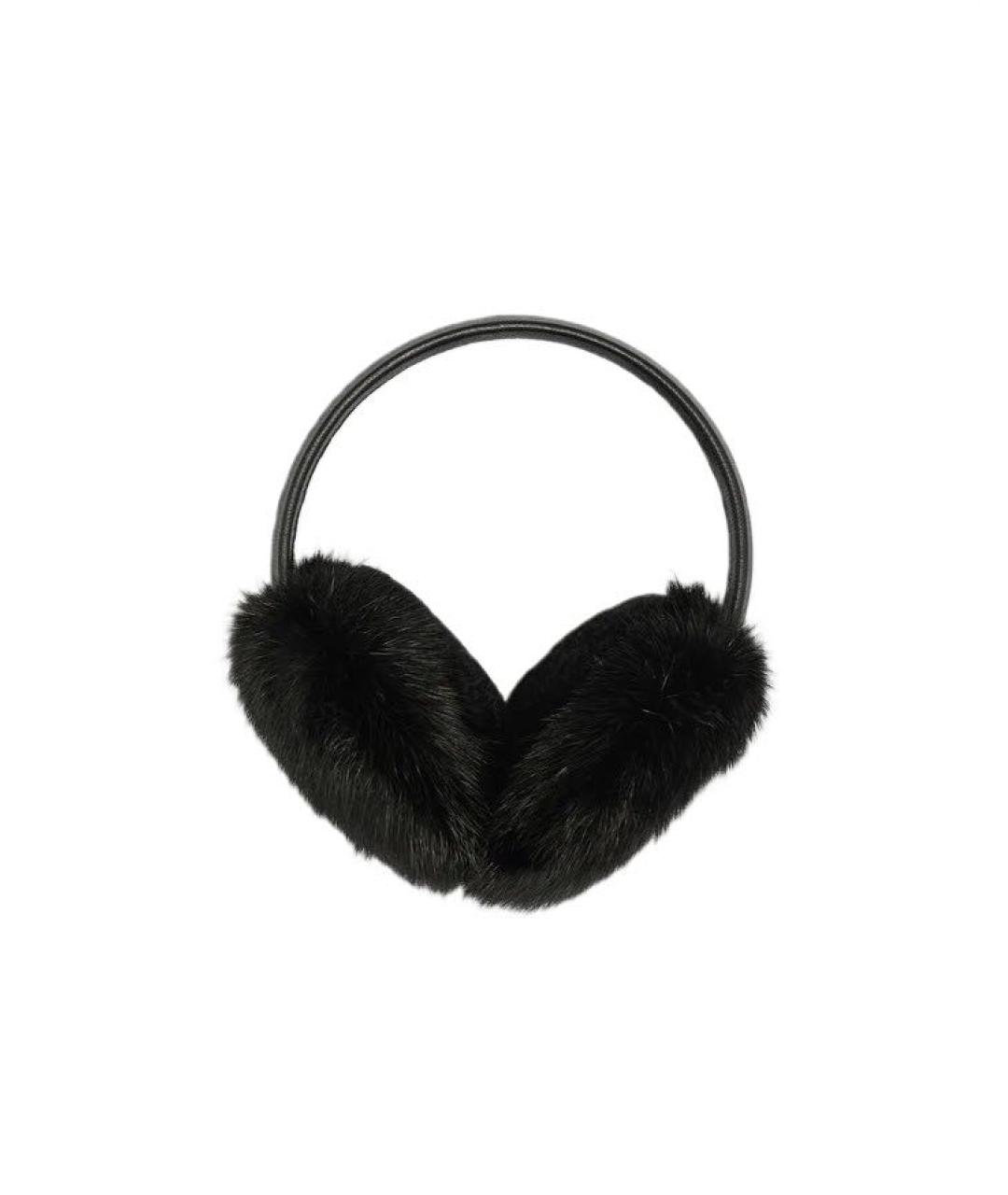 YVES SALOMON Черные шерстяные наушники, фото 1