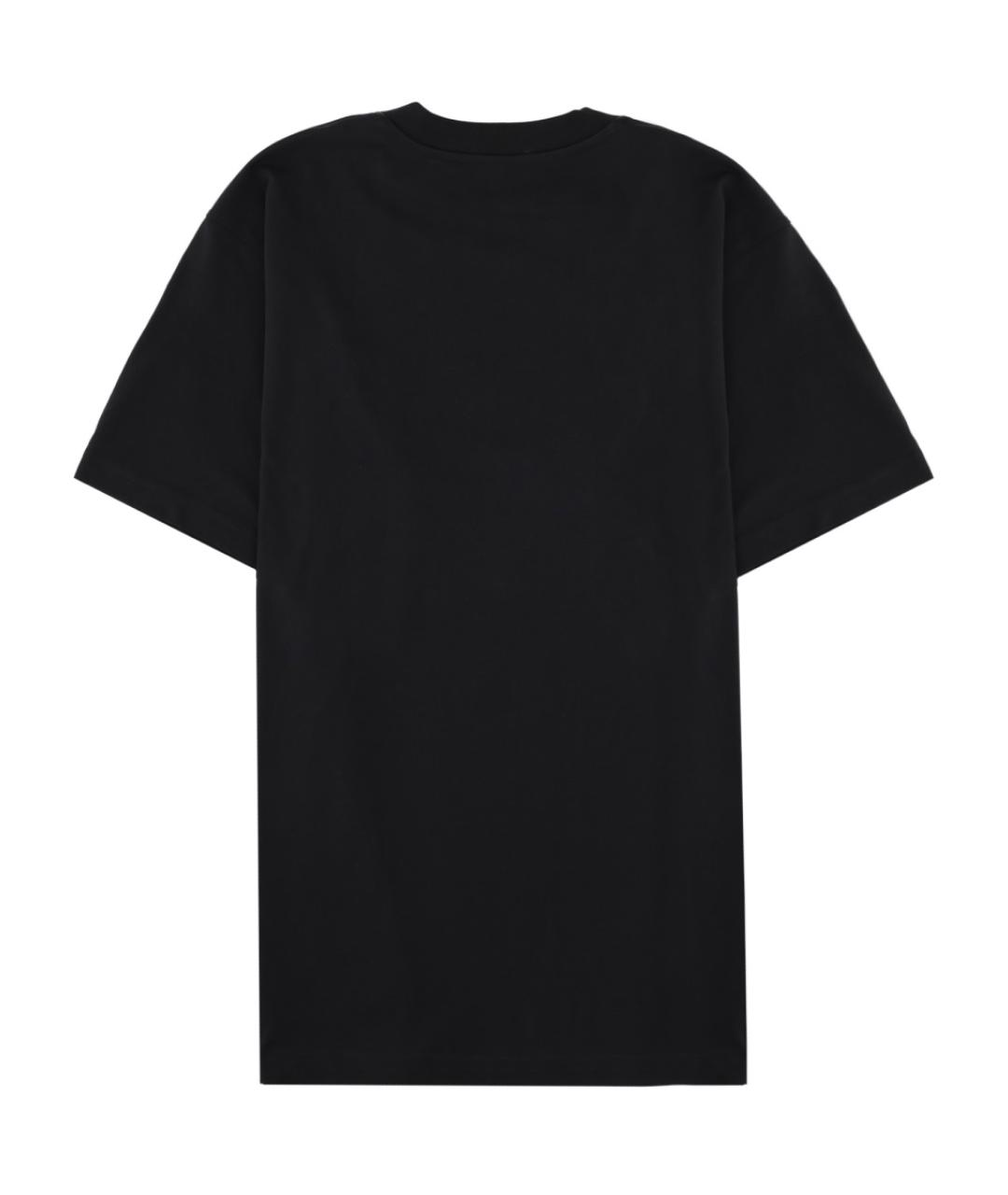 MOSCHINO Черная хлопковая футболка, фото 2