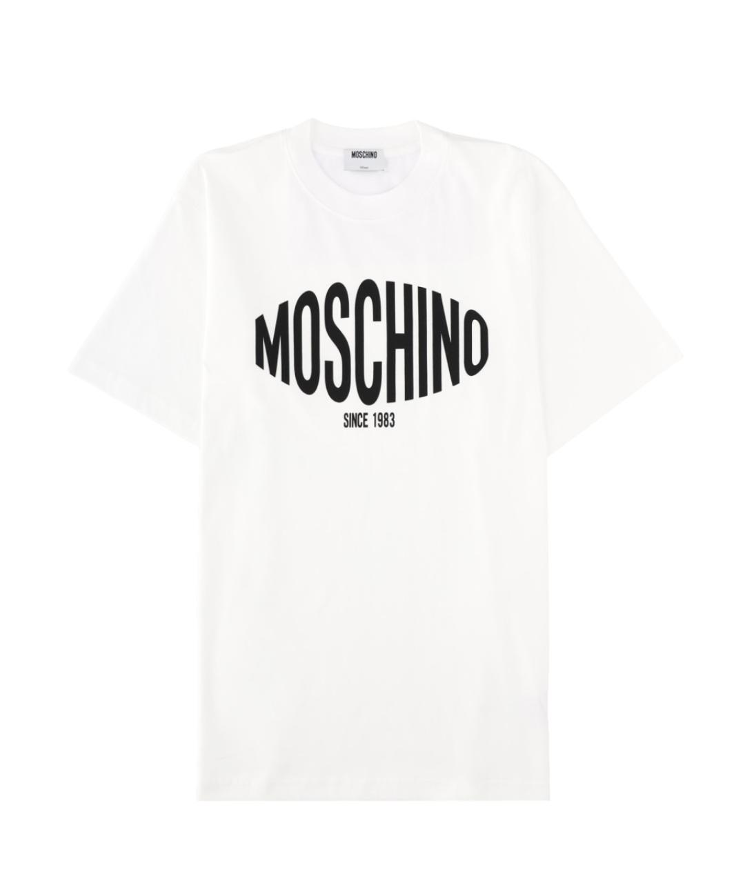 MOSCHINO Белая хлопковая футболка, фото 1