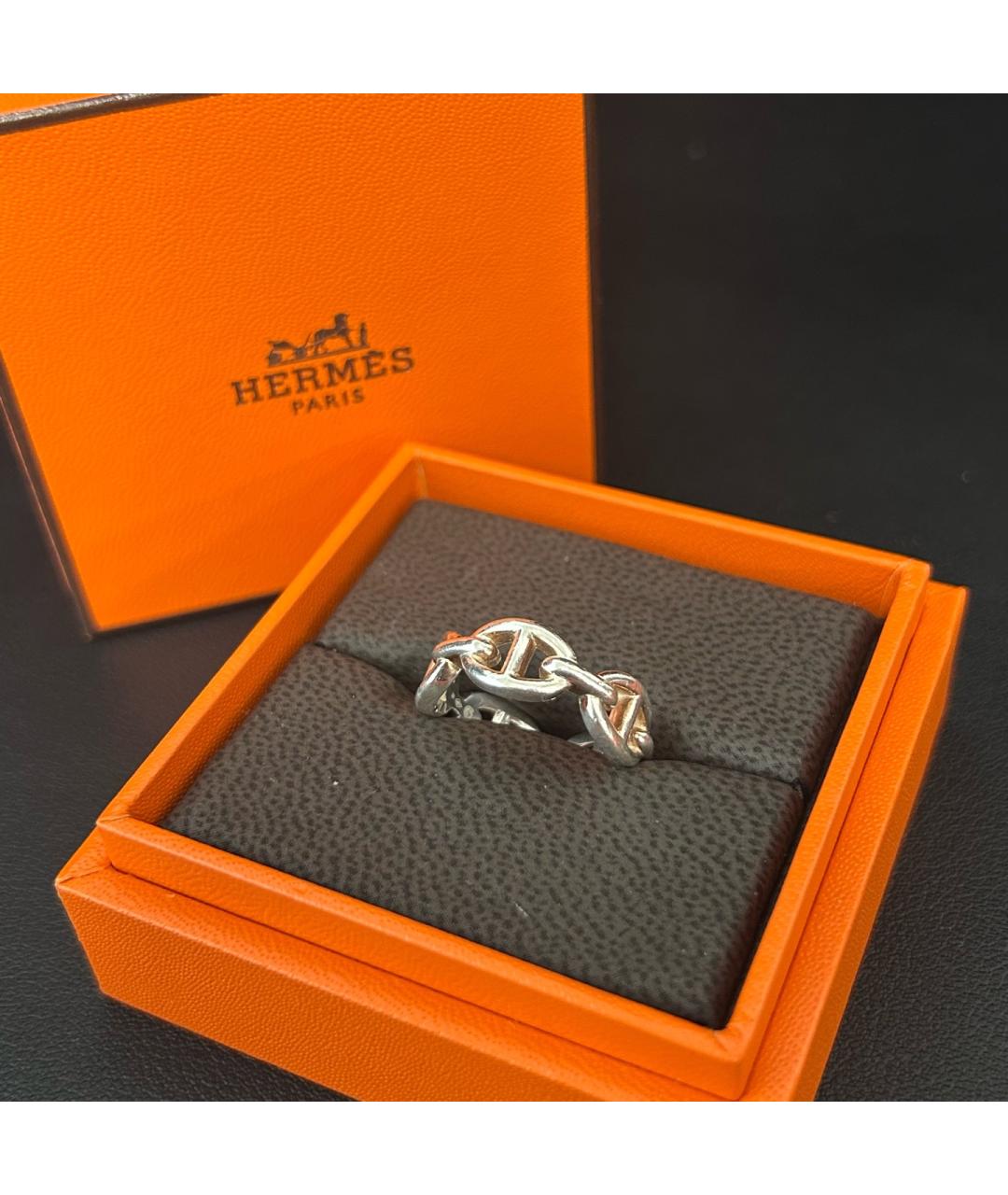 HERMES Серебряное серебряное кольцо, фото 2