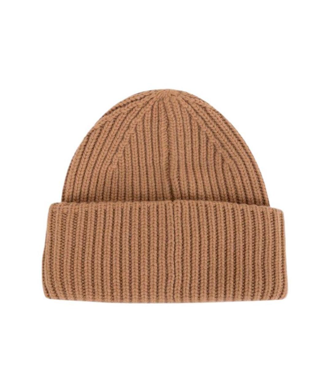 YVES SALOMON Коричневая кашемировая шапка, фото 1