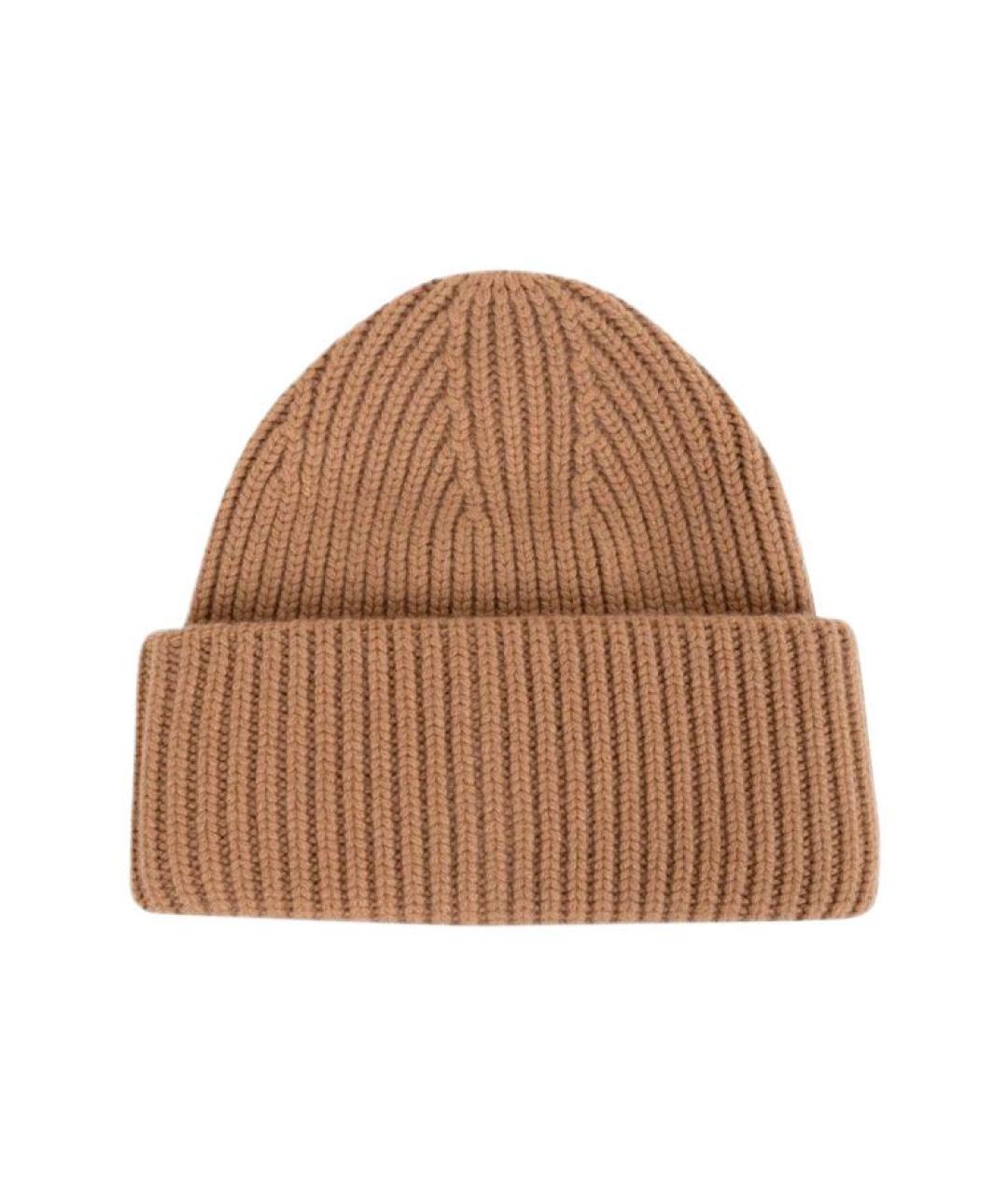 YVES SALOMON Коричневая кашемировая шапка, фото 2
