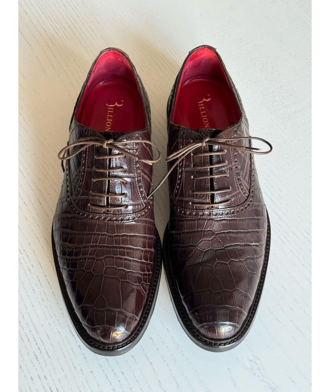 BILLIONAIRE Коричневые туфли из экзотической кожи, фото 2