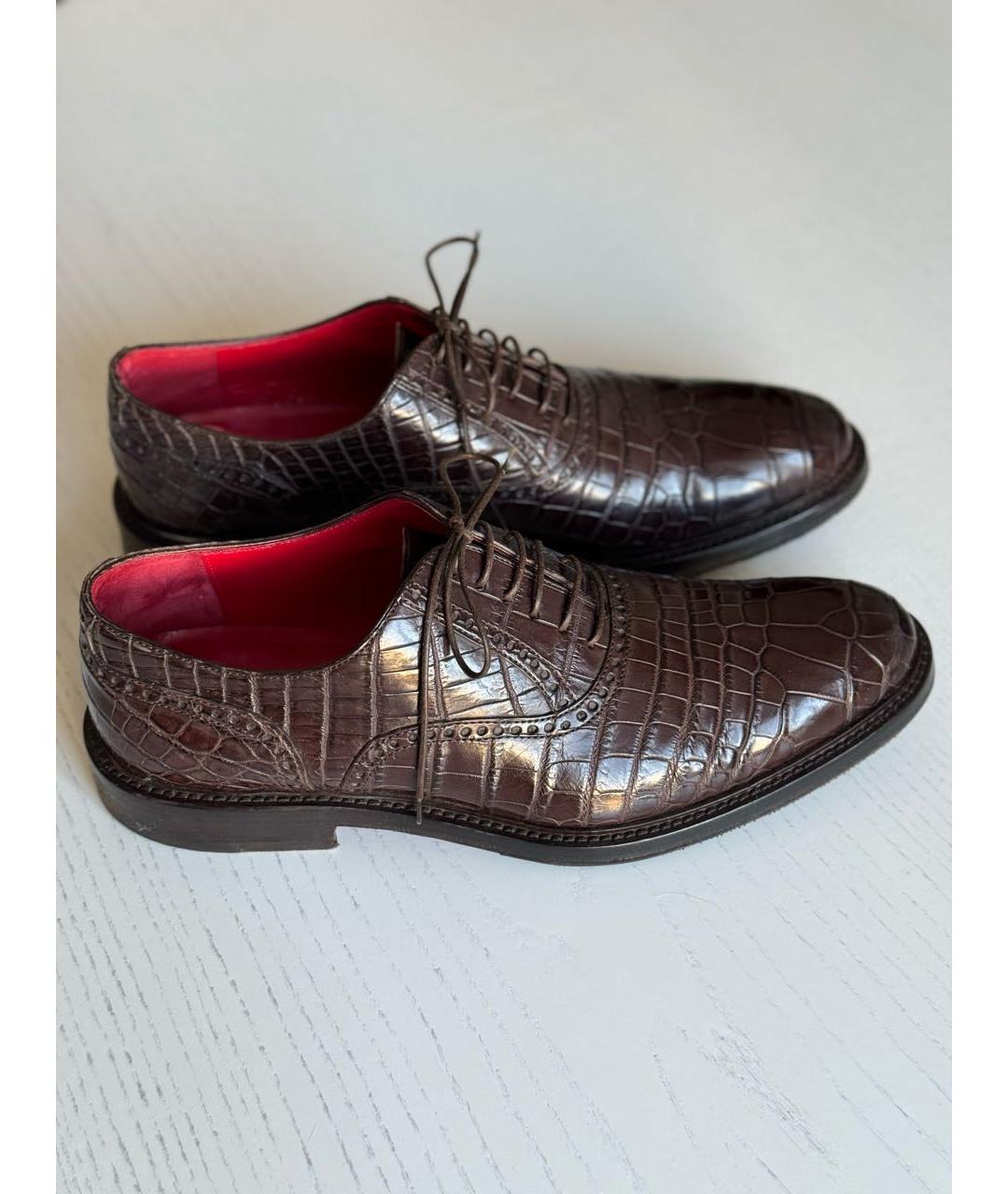 BILLIONAIRE Коричневые туфли из экзотической кожи, фото 9