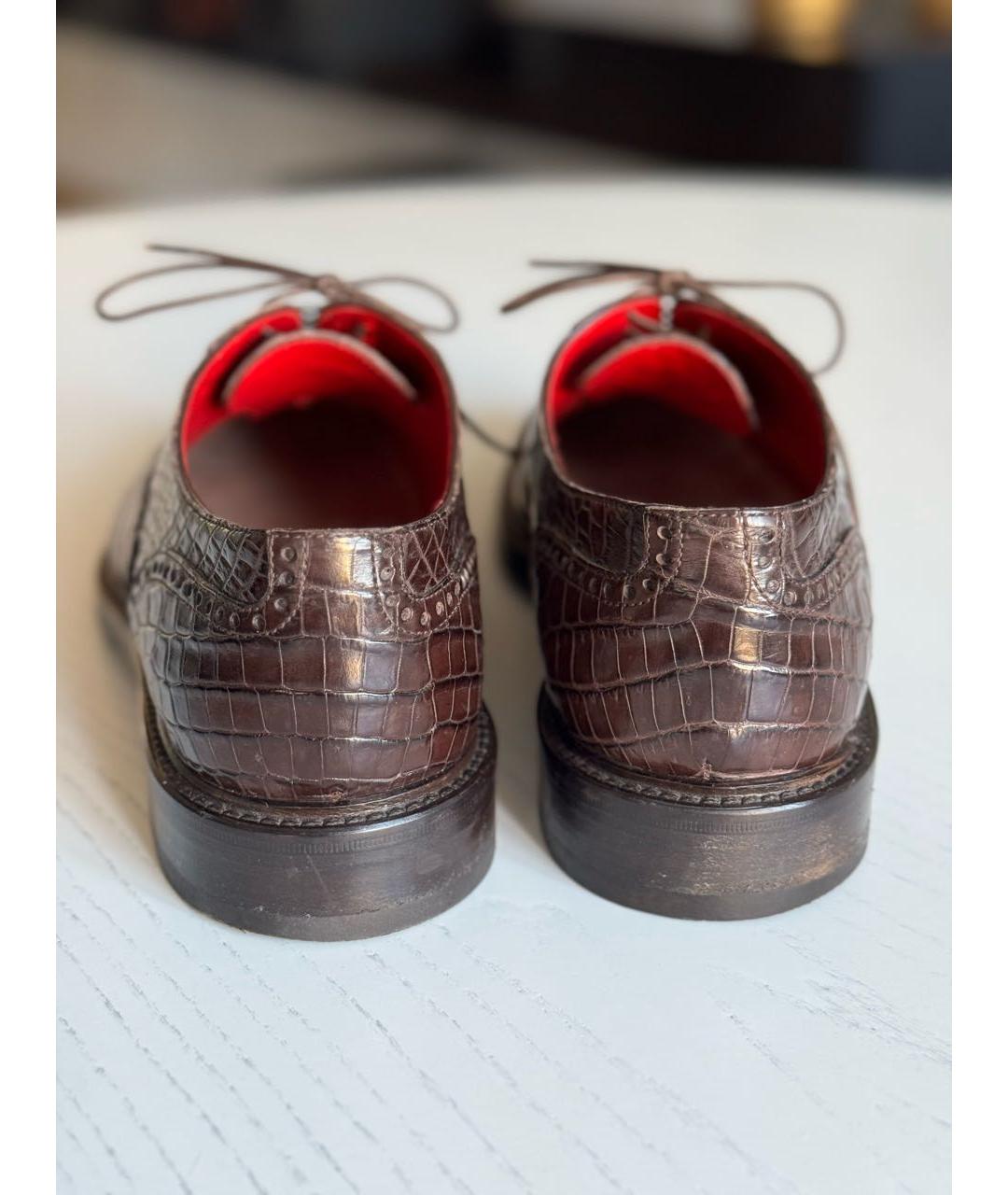 BILLIONAIRE Коричневые туфли из экзотической кожи, фото 4