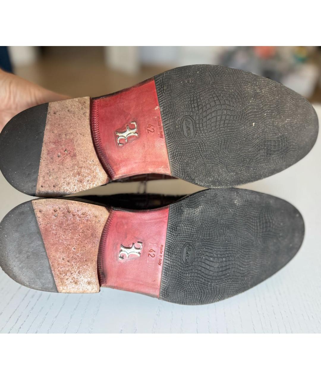 BILLIONAIRE Коричневые туфли из экзотической кожи, фото 5