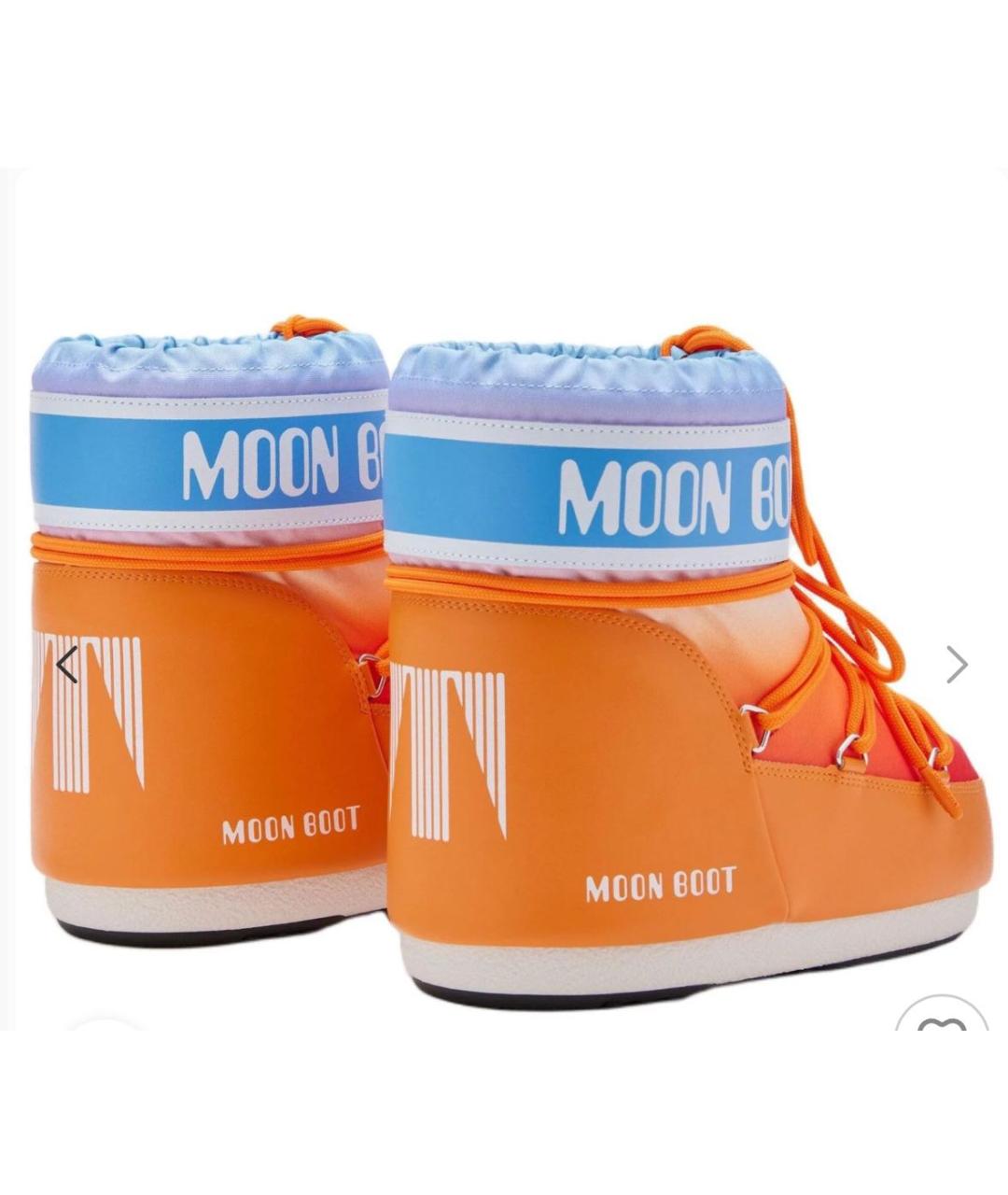 MOON BOOT Оранжевое ботинки, фото 4