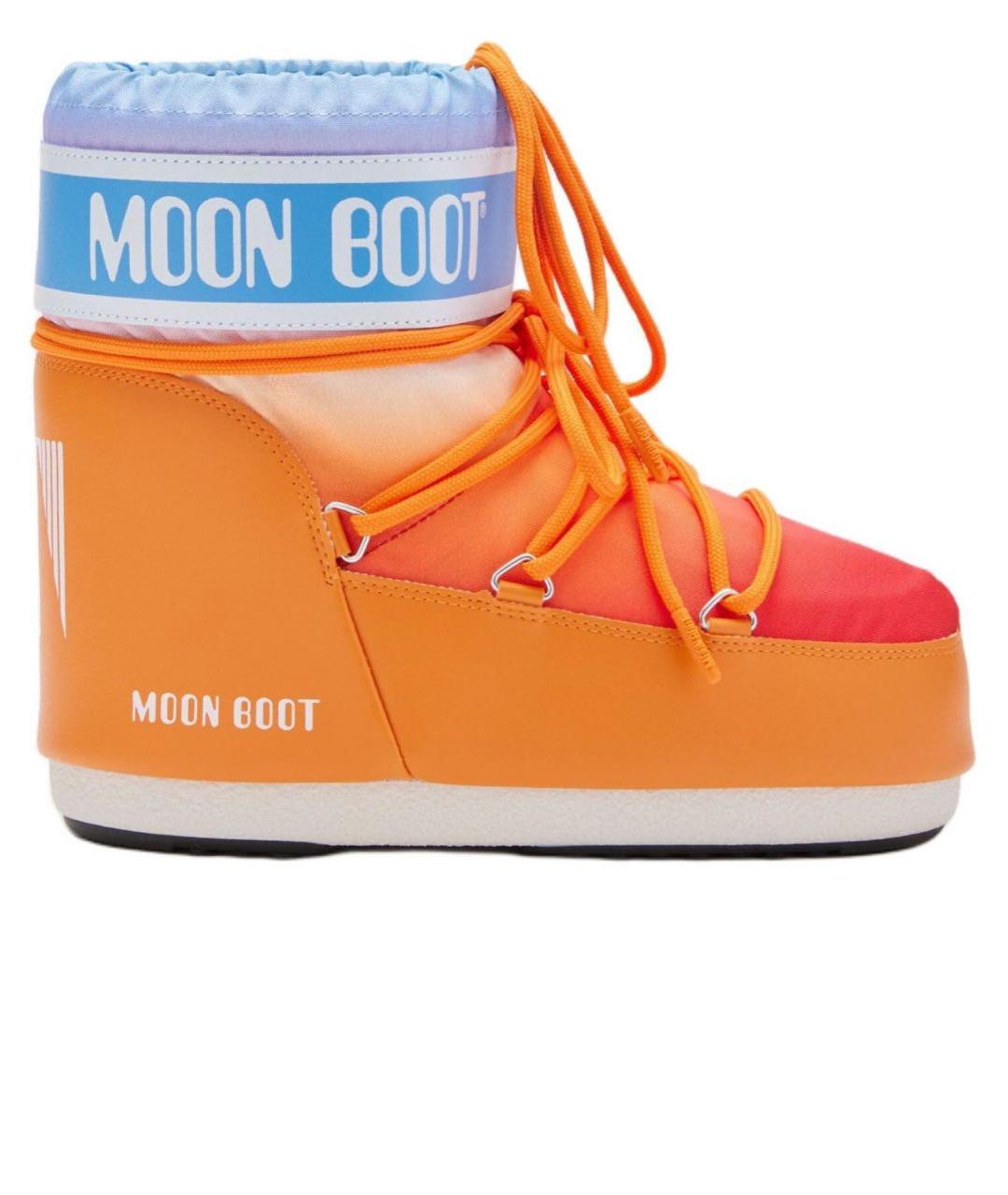MOON BOOT Оранжевое ботинки, фото 3