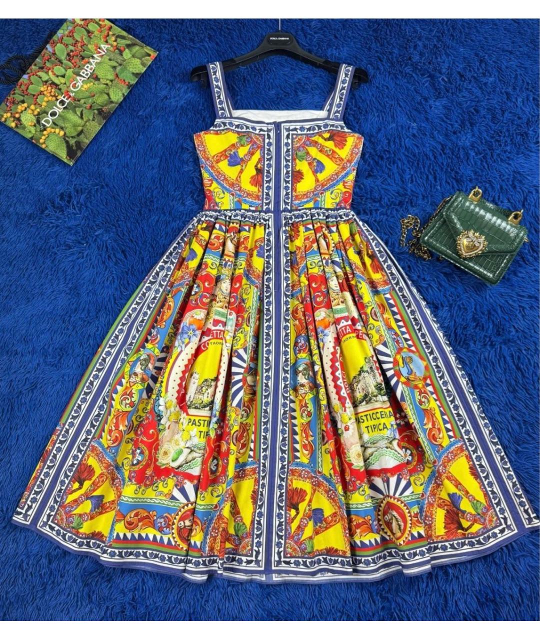 DOLCE&GABBANA Мульти хлопковый сарафан, фото 5