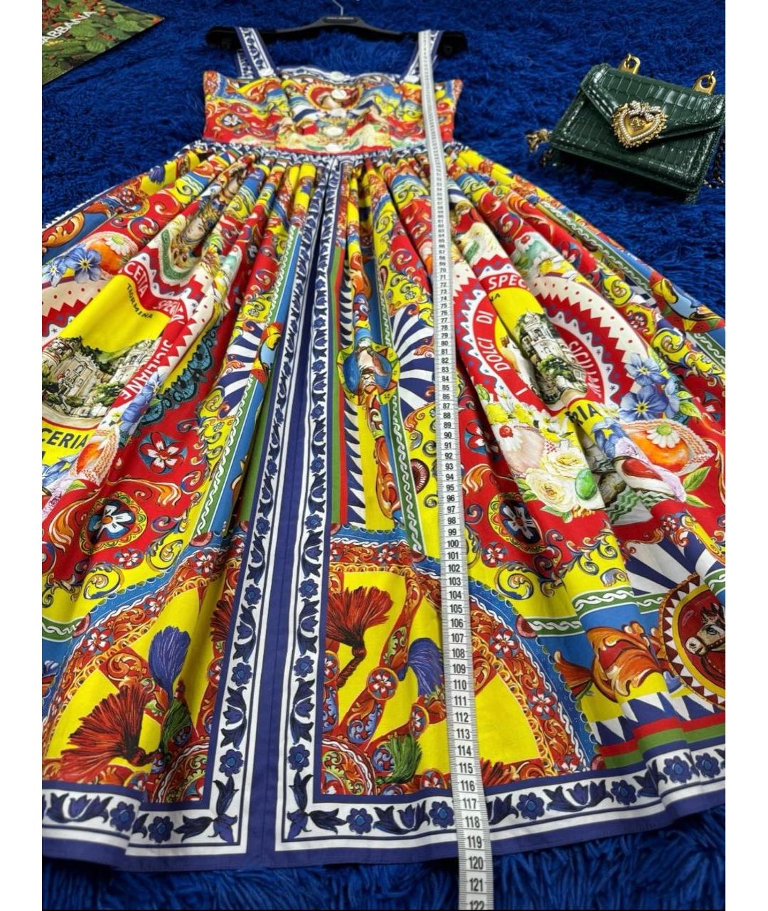 DOLCE&GABBANA Мульти хлопковый сарафан, фото 8