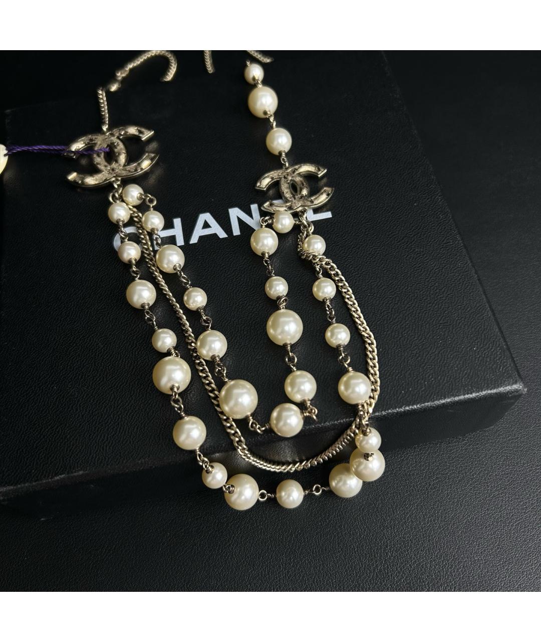 CHANEL Золотое металлическое колье, фото 5