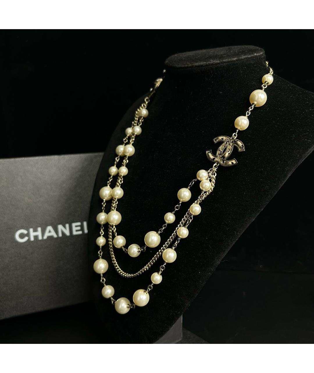 CHANEL Золотое металлическое колье, фото 3