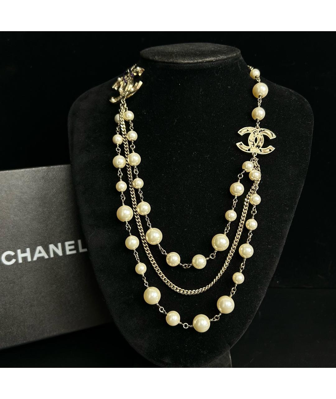 CHANEL Золотое металлическое колье, фото 2