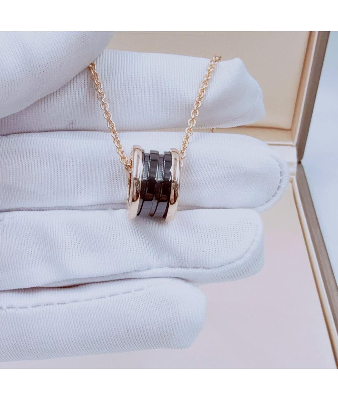 BVLGARI Черное колье из розового золота, фото 5