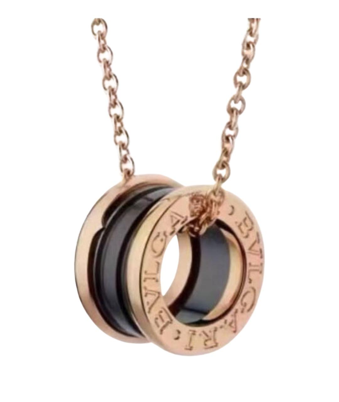 BVLGARI Черное колье из розового золота, фото 8