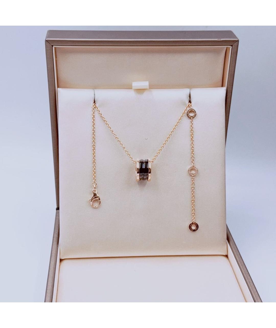BVLGARI Черное колье из розового золота, фото 2