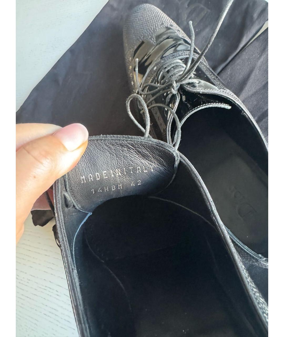 CHRISTIAN DIOR Черные туфли из лакированной кожи, фото 6