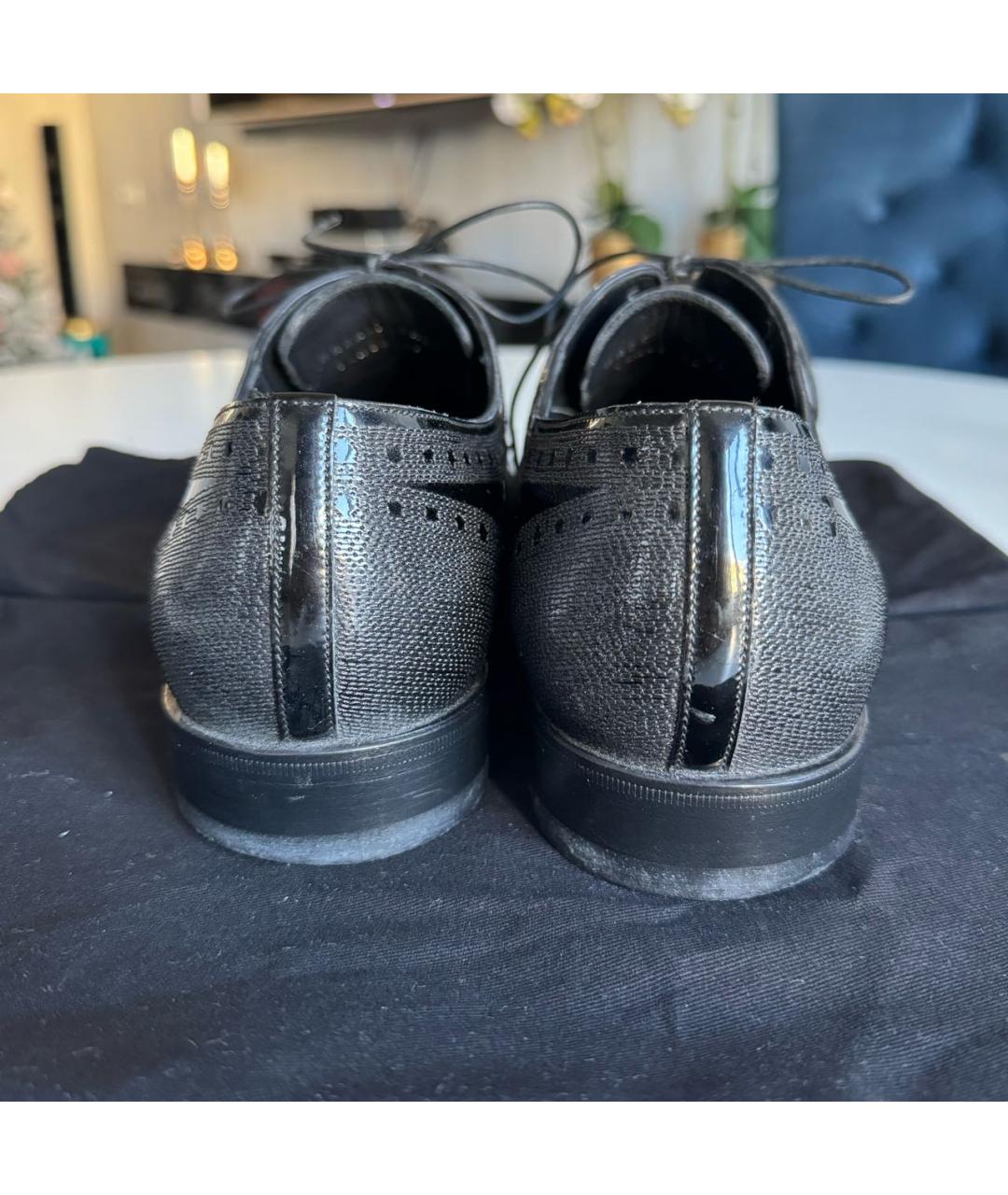 CHRISTIAN DIOR Черные туфли из лакированной кожи, фото 4