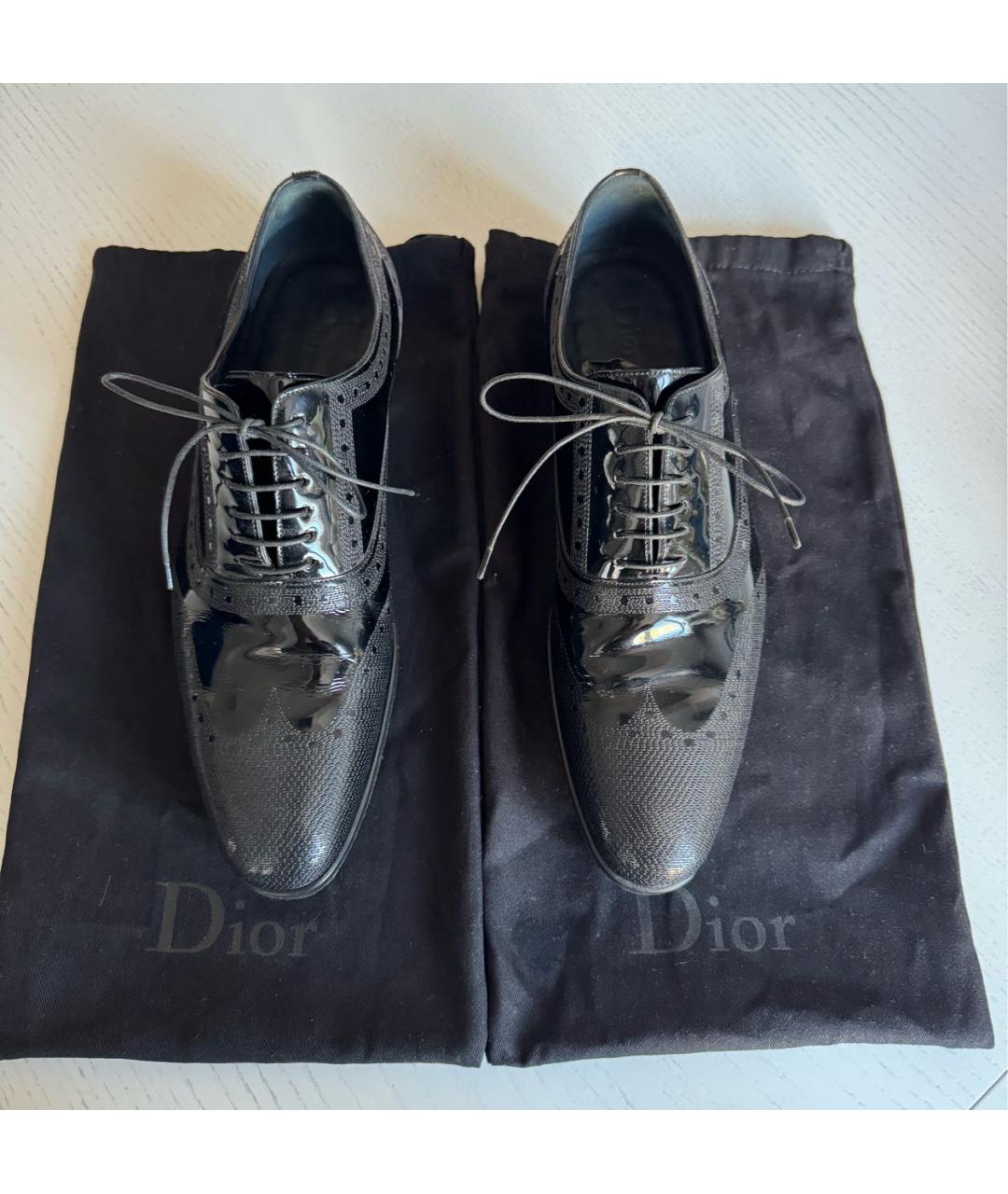 CHRISTIAN DIOR Черные туфли из лакированной кожи, фото 3