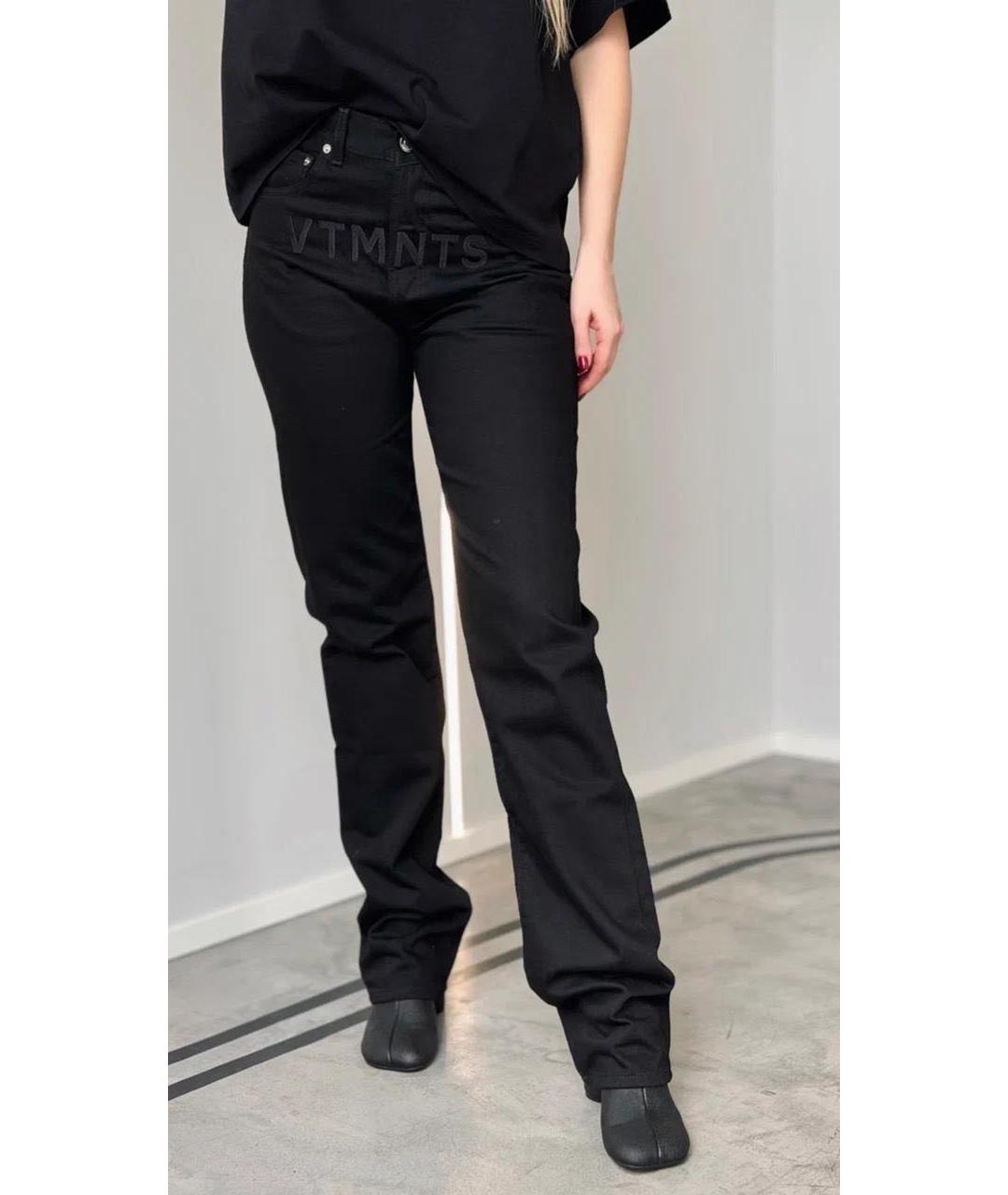 VTMNTS Черные хлопковые прямые джинсы, фото 3