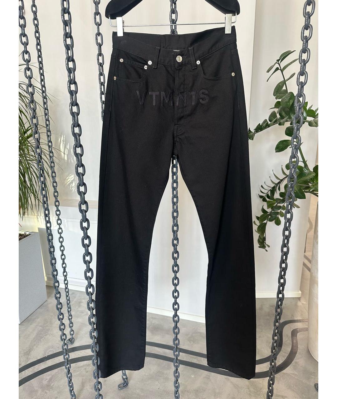 VTMNTS Черные хлопковые прямые джинсы, фото 4