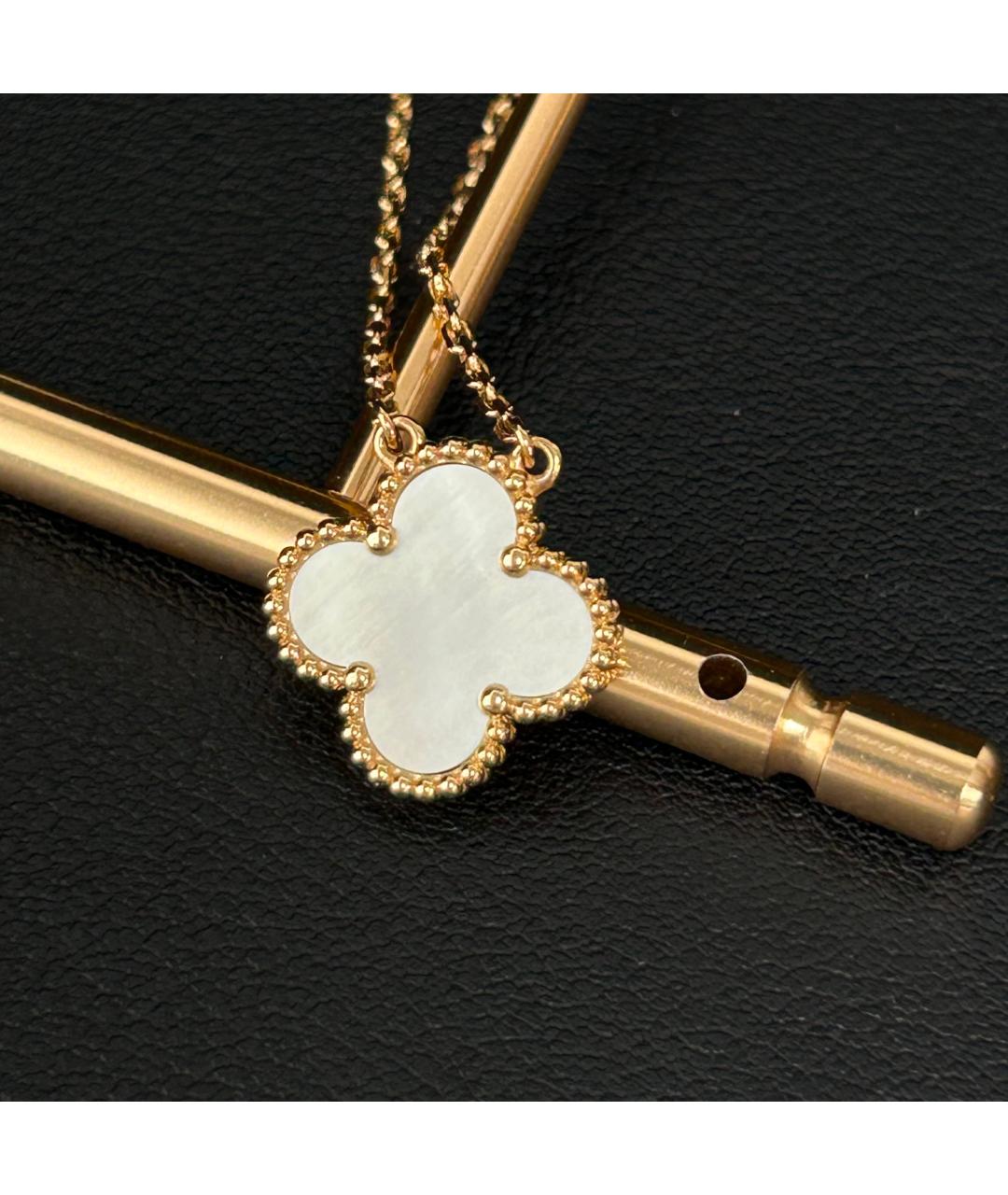 VAN CLEEF & ARPELS Белое колье из желтого золота, фото 3