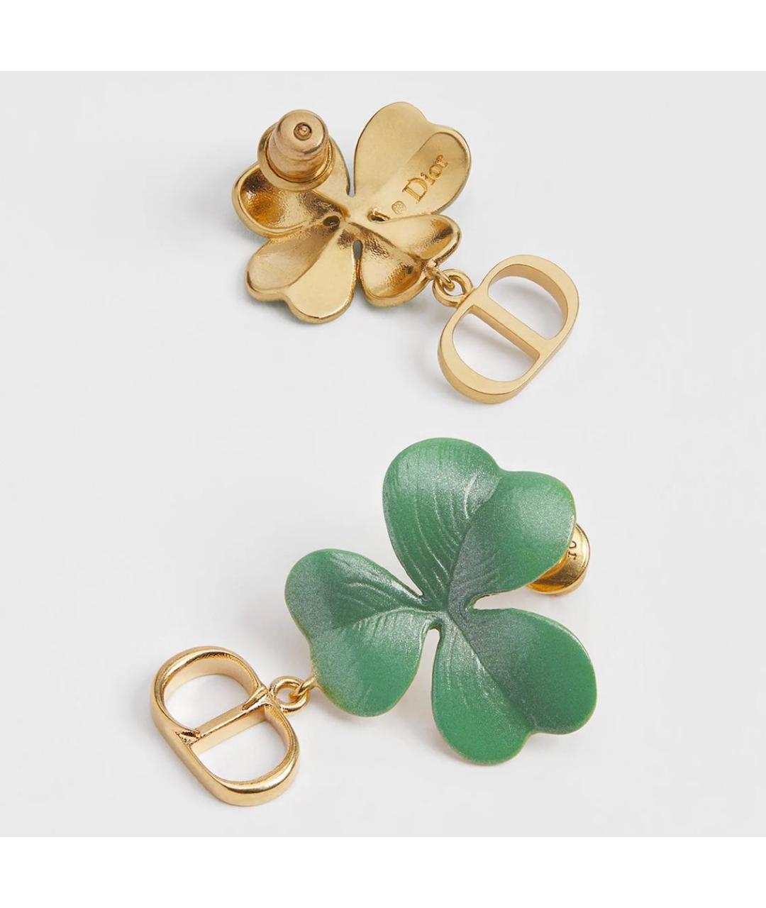 CHRISTIAN DIOR Зеленые серьги, фото 3