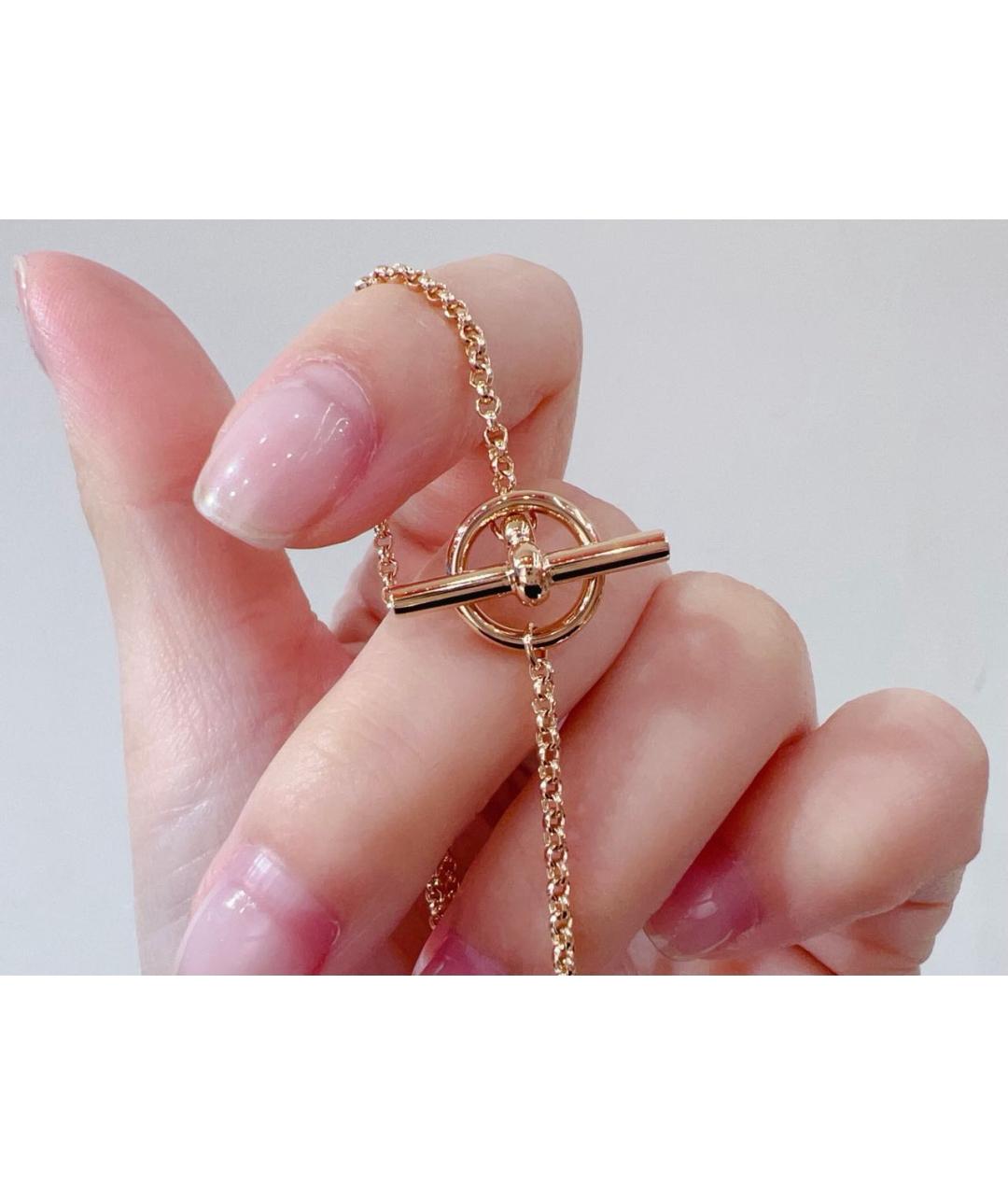 HERMES Розовое колье из розового золота, фото 6