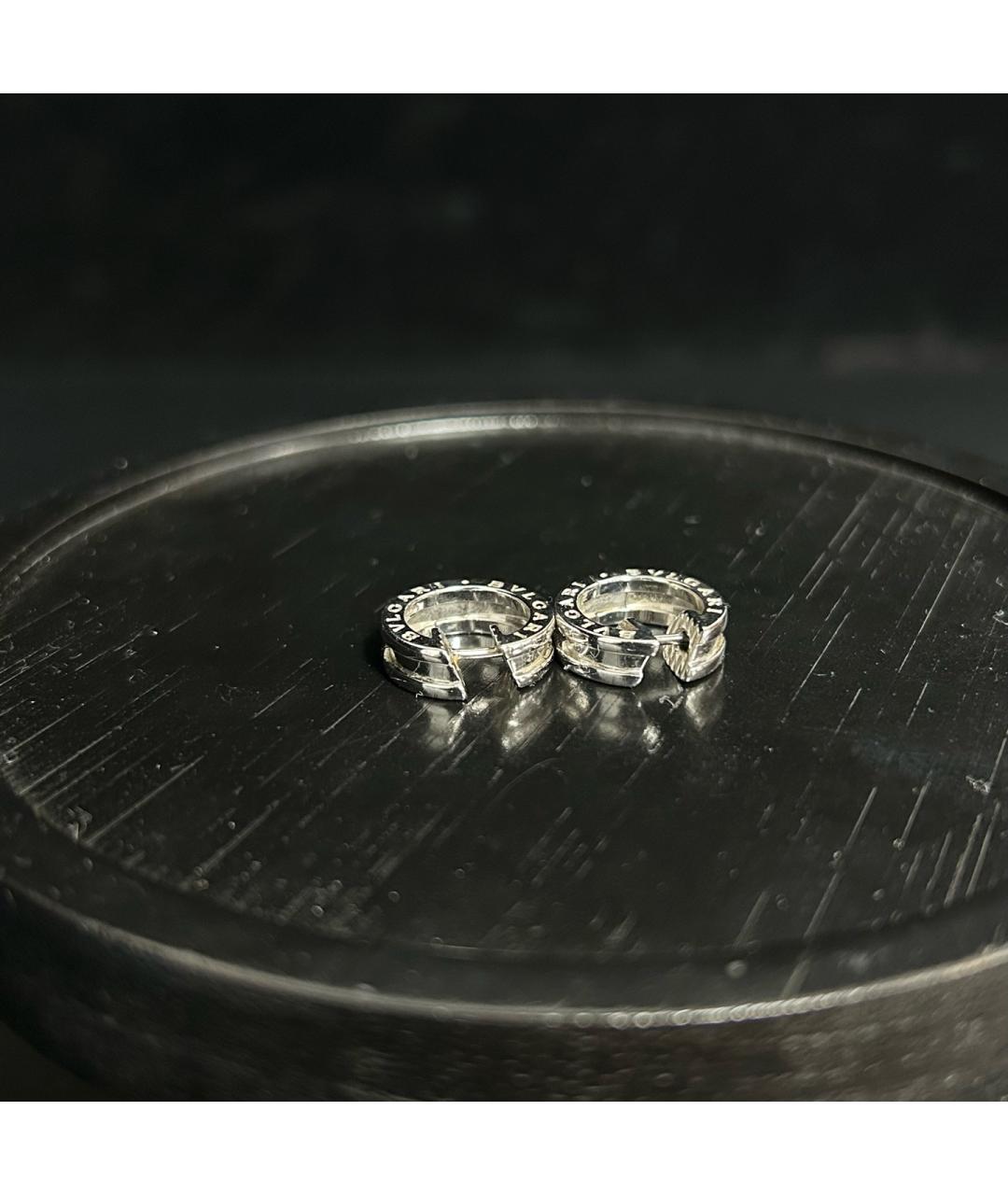 BVLGARI Серебряные серьги из белого золота, фото 3