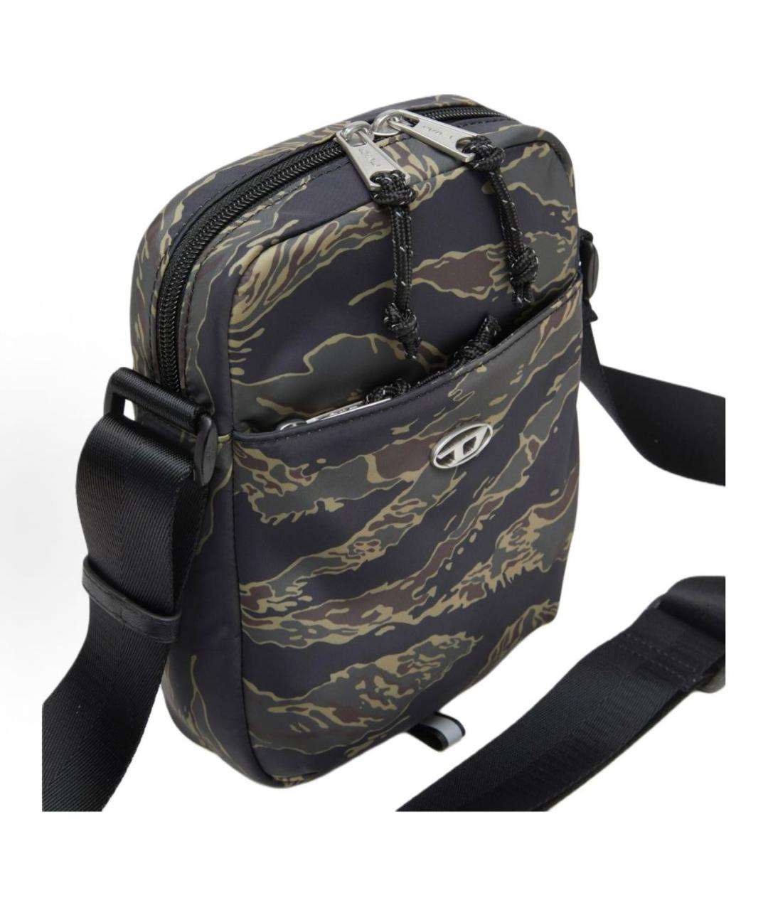 DIESEL Хаки тканевая сумка на плечо, фото 2