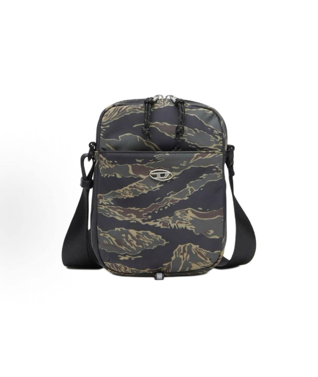 DIESEL Хаки тканевая сумка на плечо, фото 6