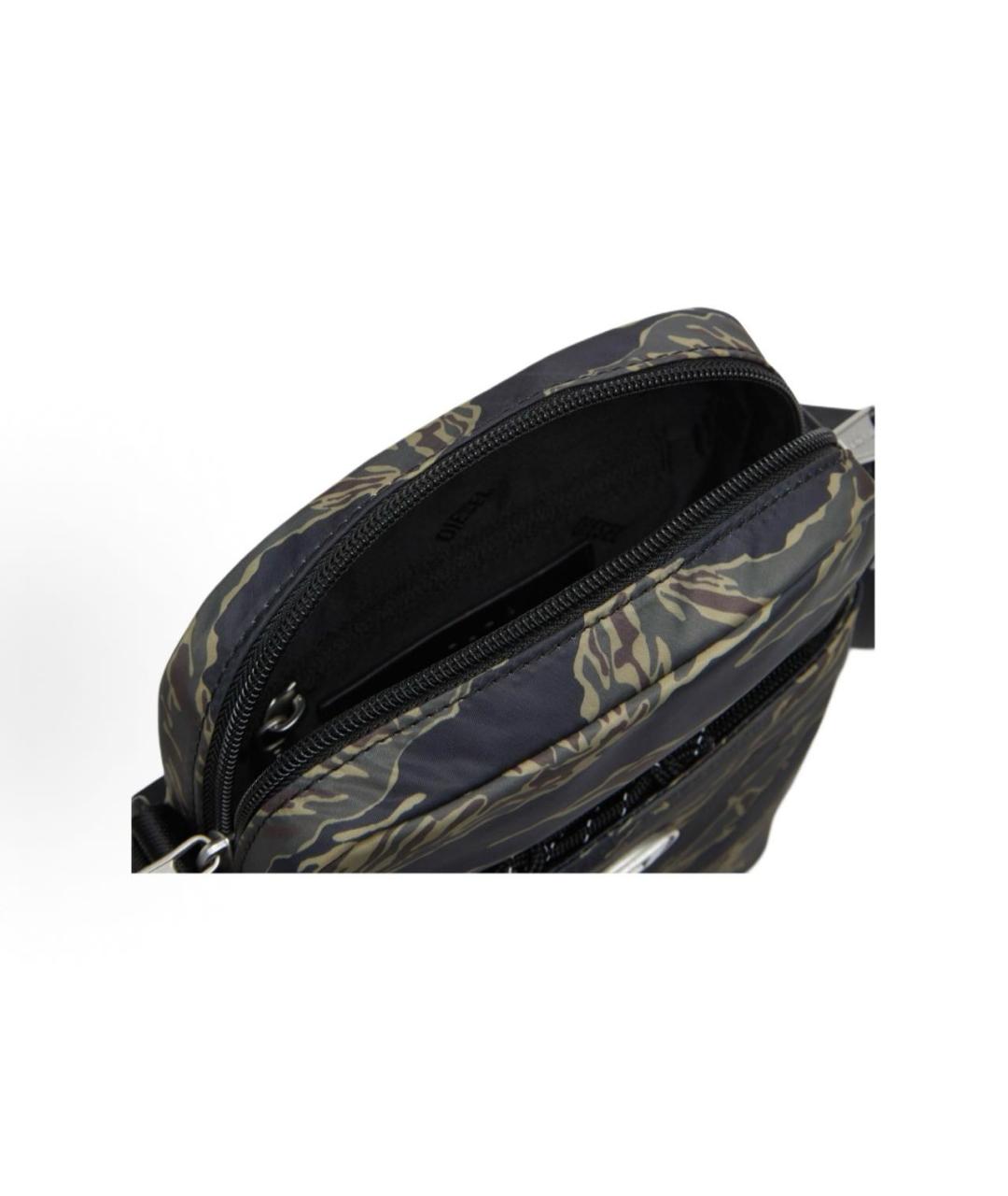 DIESEL Хаки тканевая сумка на плечо, фото 5