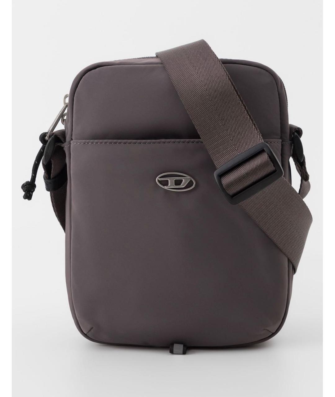 DIESEL Коричневая тканевая сумка на плечо, фото 6