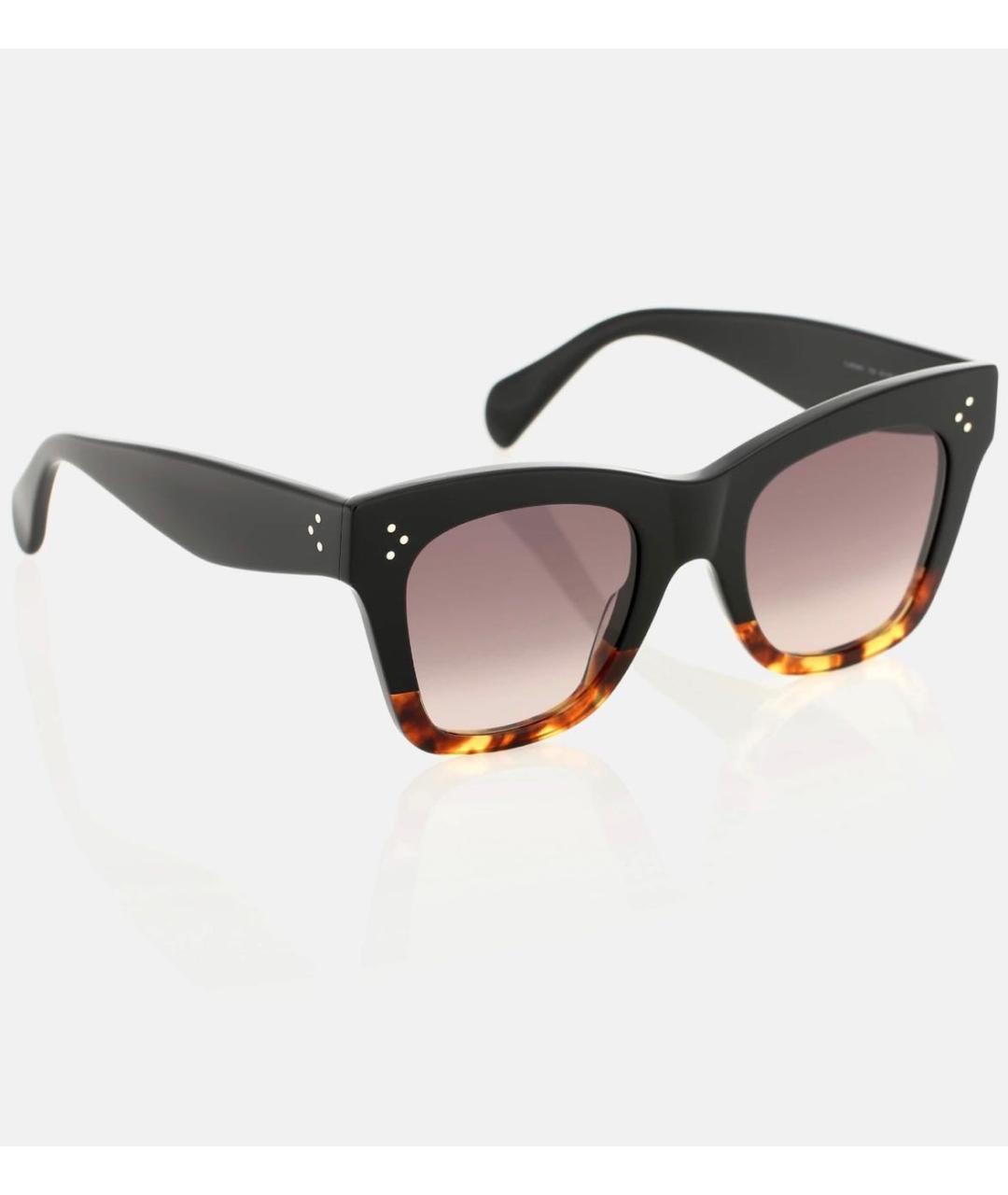 CELINE Черные пластиковые солнцезащитные очки, фото 2