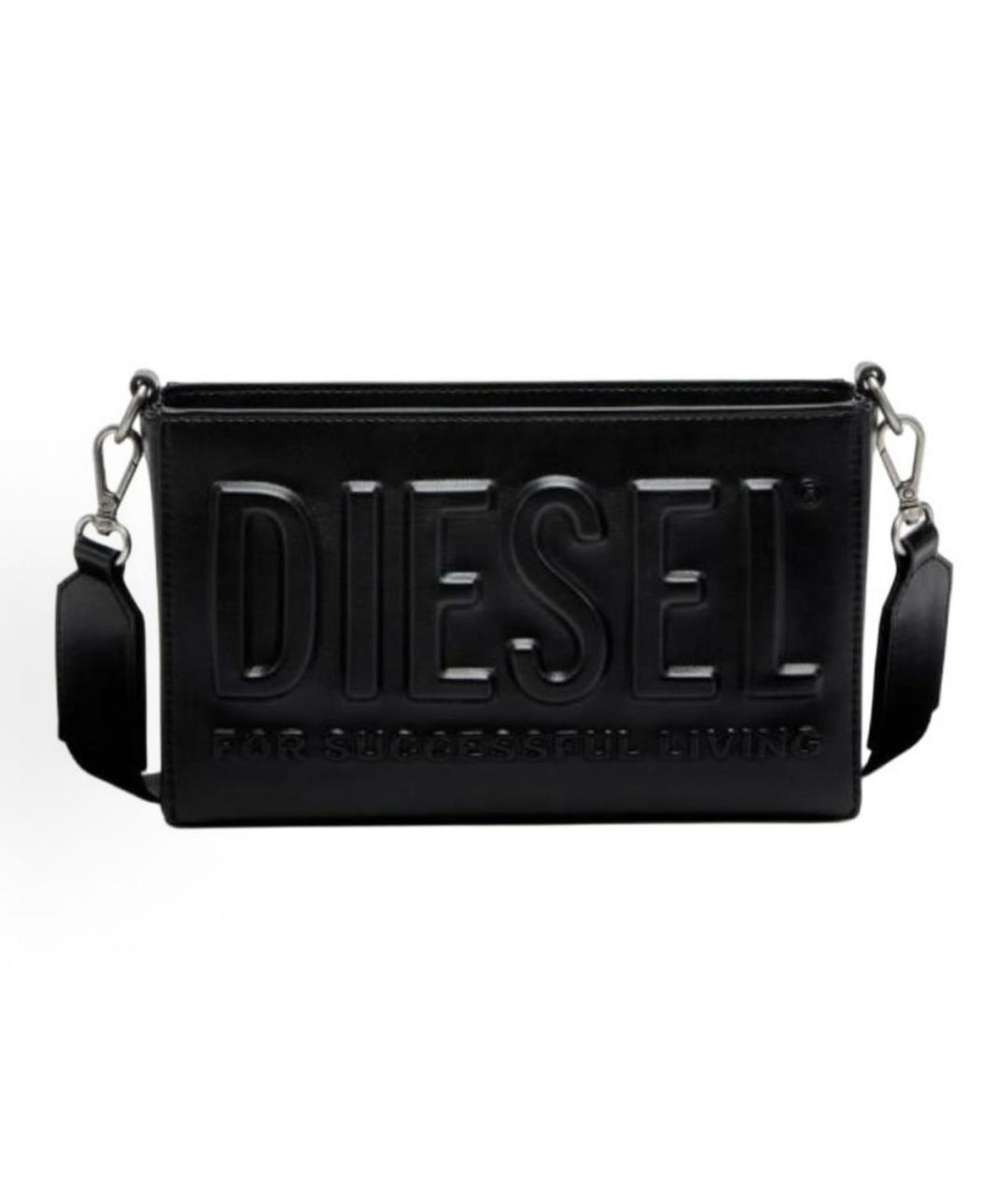 DIESEL Черная тканевая сумка через плечо, фото 1