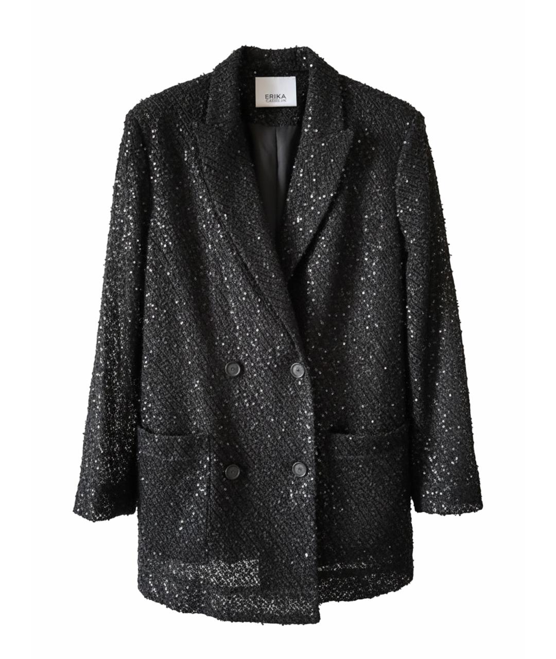 ERIKA CAVALLINI Черный полиэстеровый жакет/пиджак, фото 1