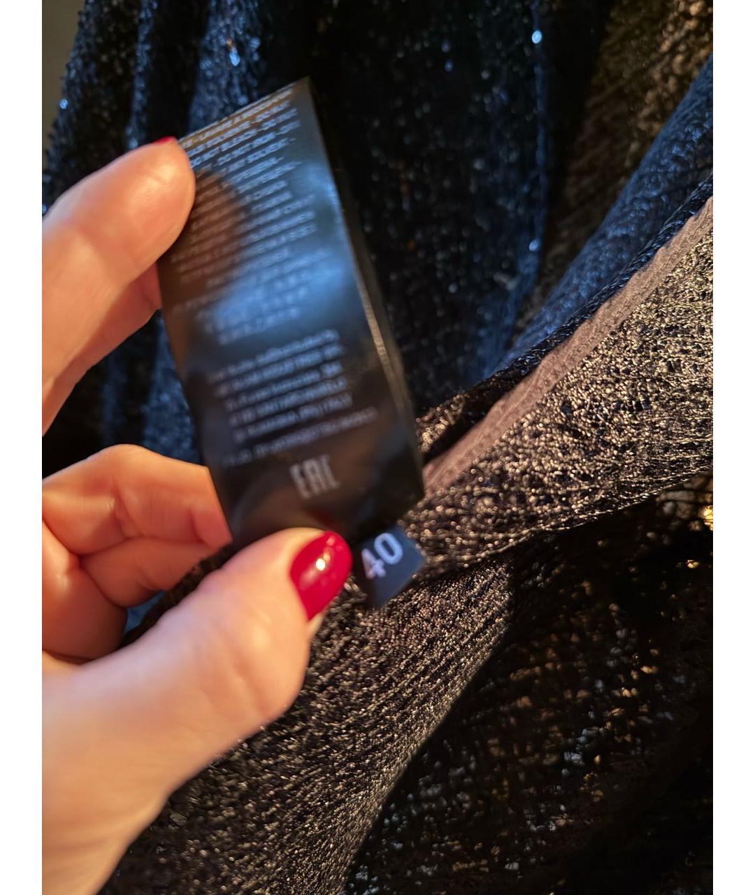 ERIKA CAVALLINI Черный полиэстеровый жакет/пиджак, фото 6