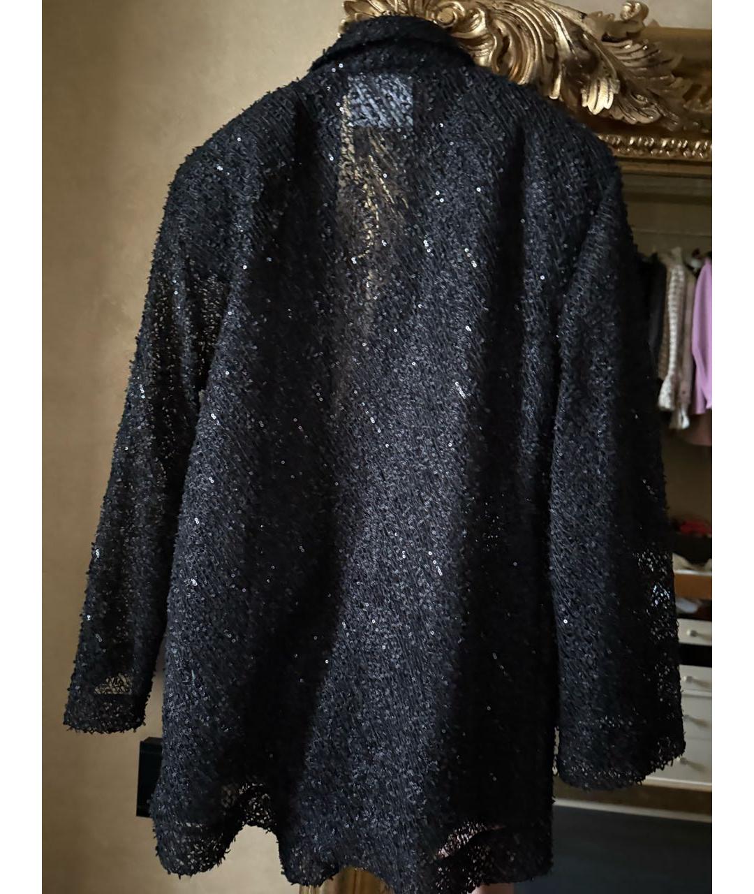 ERIKA CAVALLINI Черный полиэстеровый жакет/пиджак, фото 4