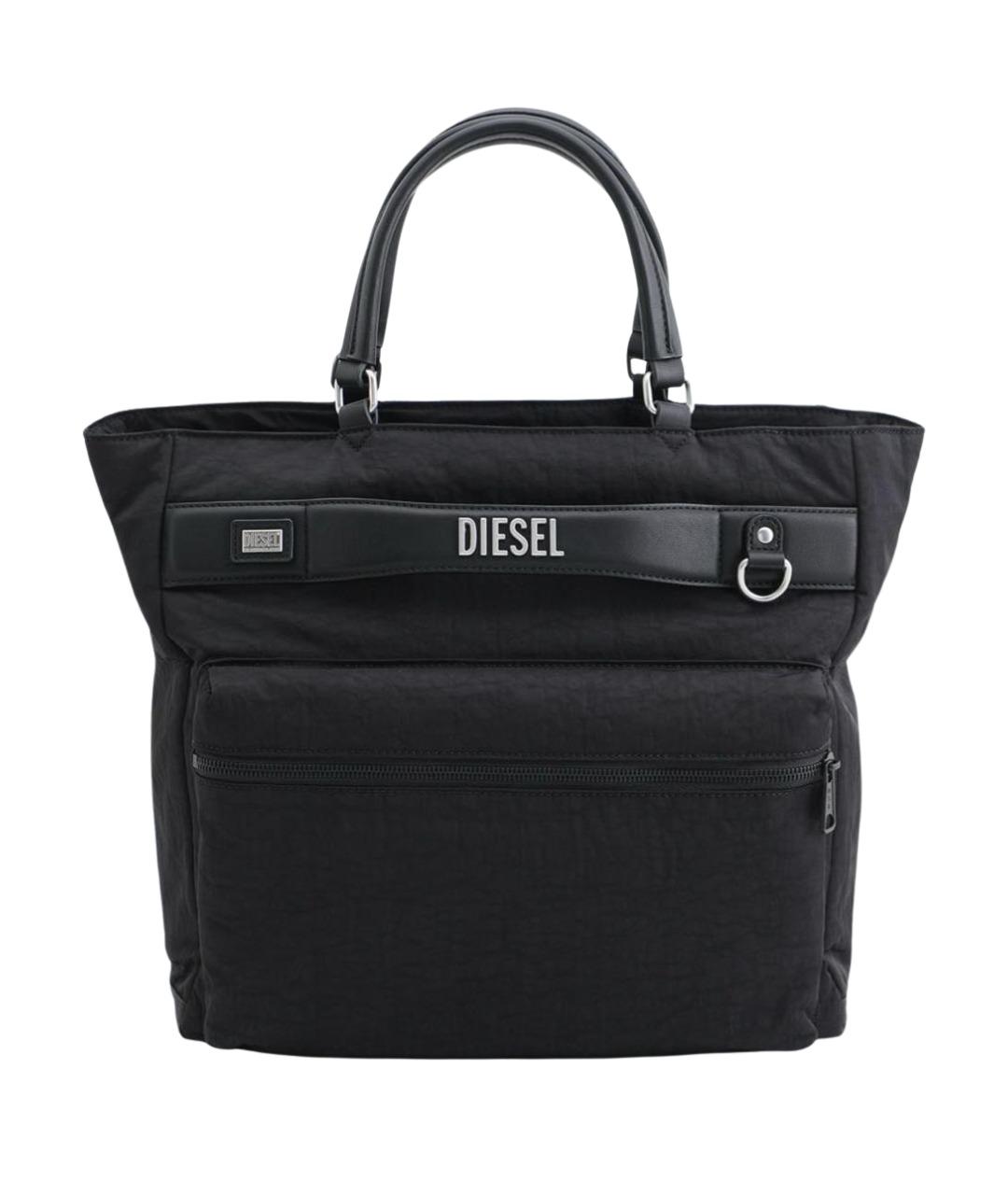 DIESEL Черная тканевая сумка тоут, фото 1