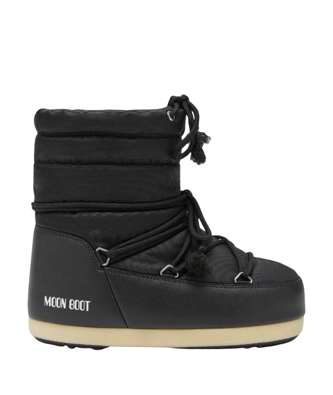 MOON BOOT Черные текстильные ботинки, фото 1