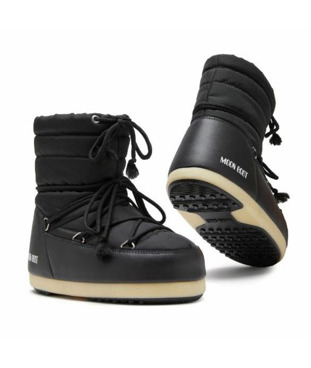 MOON BOOT Черные текстильные ботинки, фото 2